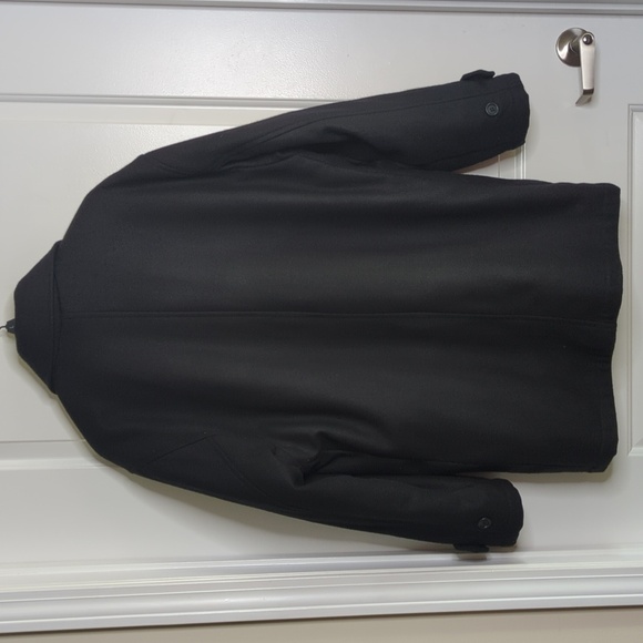 Weatherproof Classic Wool Blend Pea Coat Quilted Liner Black Men's M - Picture 6 of 15